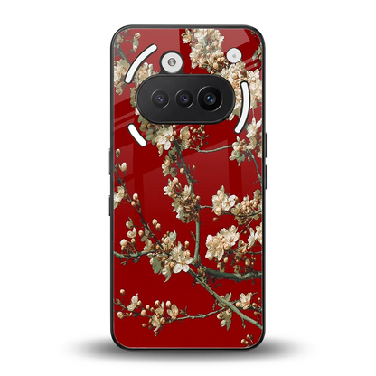 Scarlet Petals back phone cover | glass case for nothing phone 3a