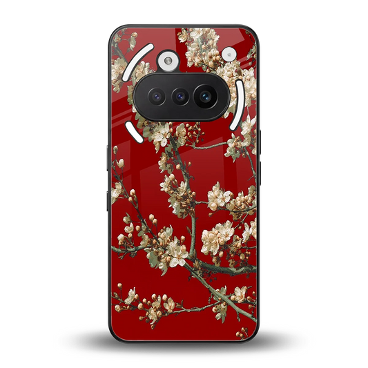 Scarlet Petals back phone cover | glass case for nothing phone 3a