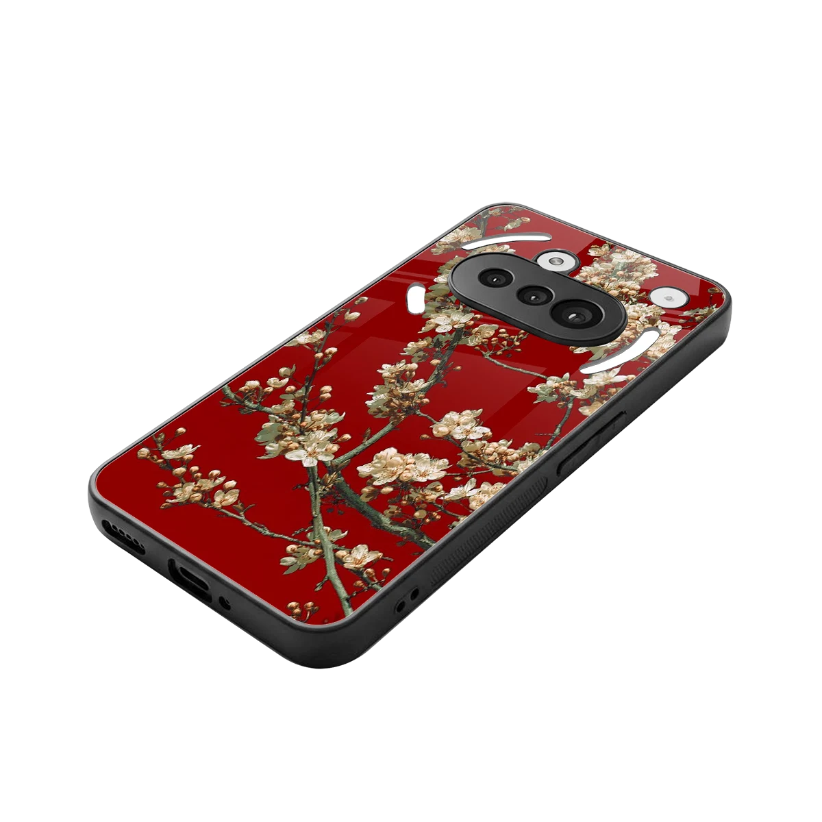 Scarlet Petals stylish phone case for nothing phone 3a | glossy glass and slim fit