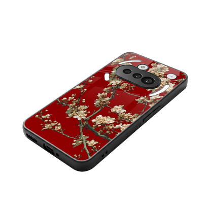 Scarlet Petals stylish phone case for nothing phone 3a | glossy glass and slim fit
