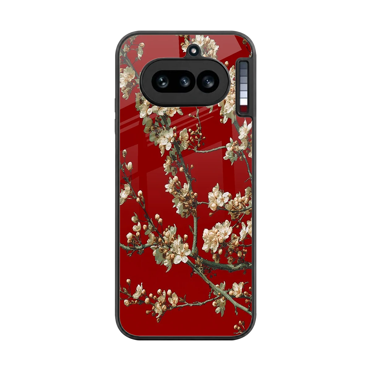 Scarlet Petals back phone cover | glass case for nothing phone 4a