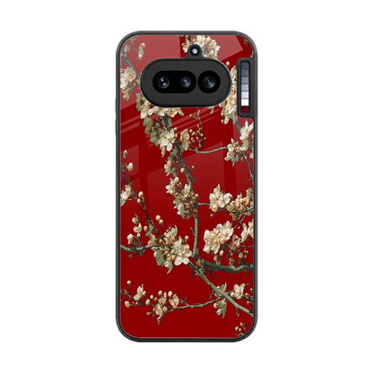 Scarlet Petals back phone cover | glass case for nothing phone 4a