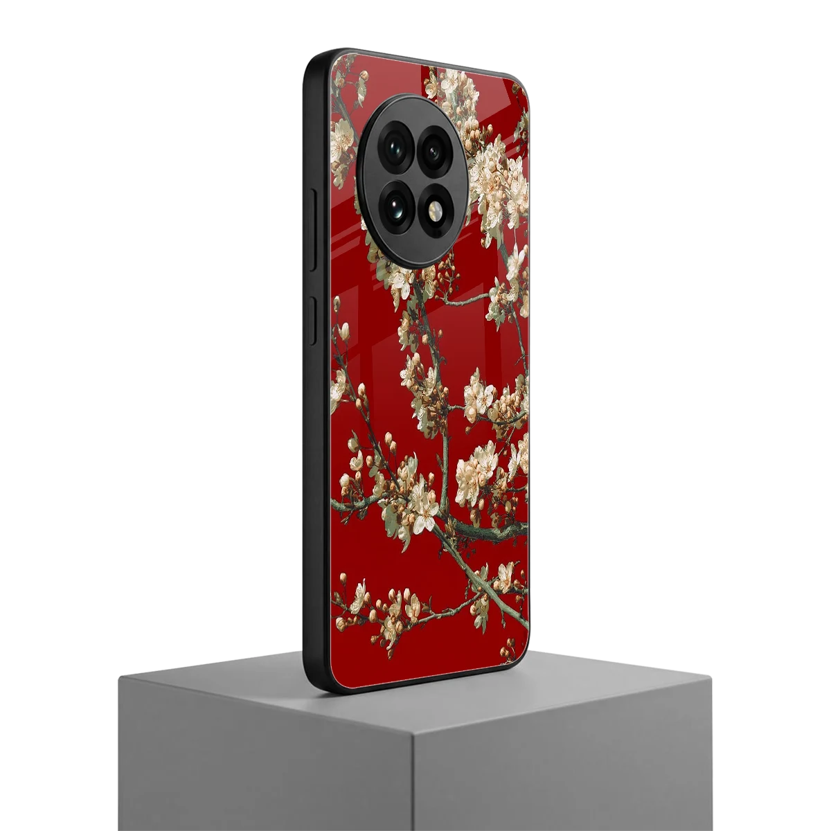 Scarlet Petals oneplus 13r mobile cover | shockproof glass phone case