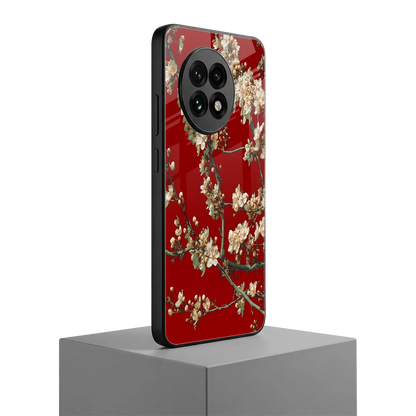 Scarlet Petals oneplus 13r mobile cover | shockproof glass phone case