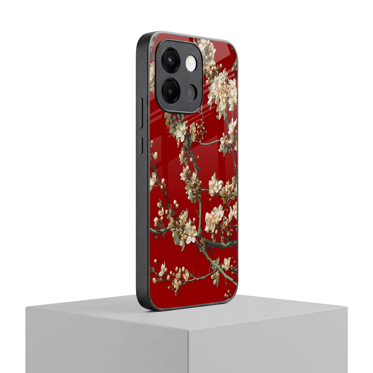 Scarlet Petals oneplus 13s mobile cover | shockproof glass phone case