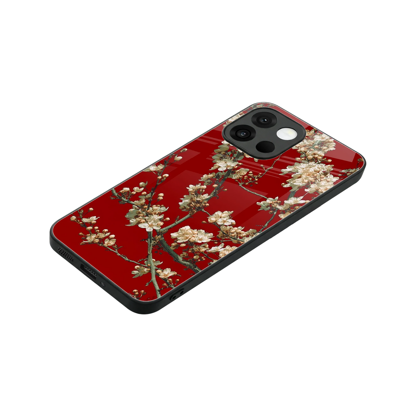 Scarlet Petals stylish phone case for oneplus 13s | glossy glass and slim fit