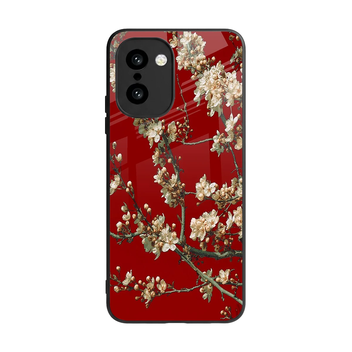 Scarlet Petals back phone cover | glass case for oneplus 15r
