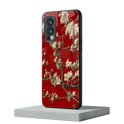 Scarlet Petals oneplus nord 2 mobile cover | shockproof glass phone case