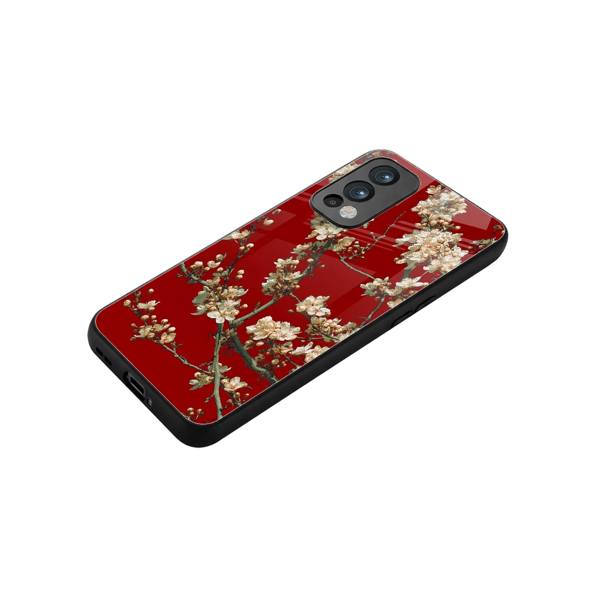 Scarlet Petals stylish phone case for oneplus nord 2 | glossy glass and slim fit