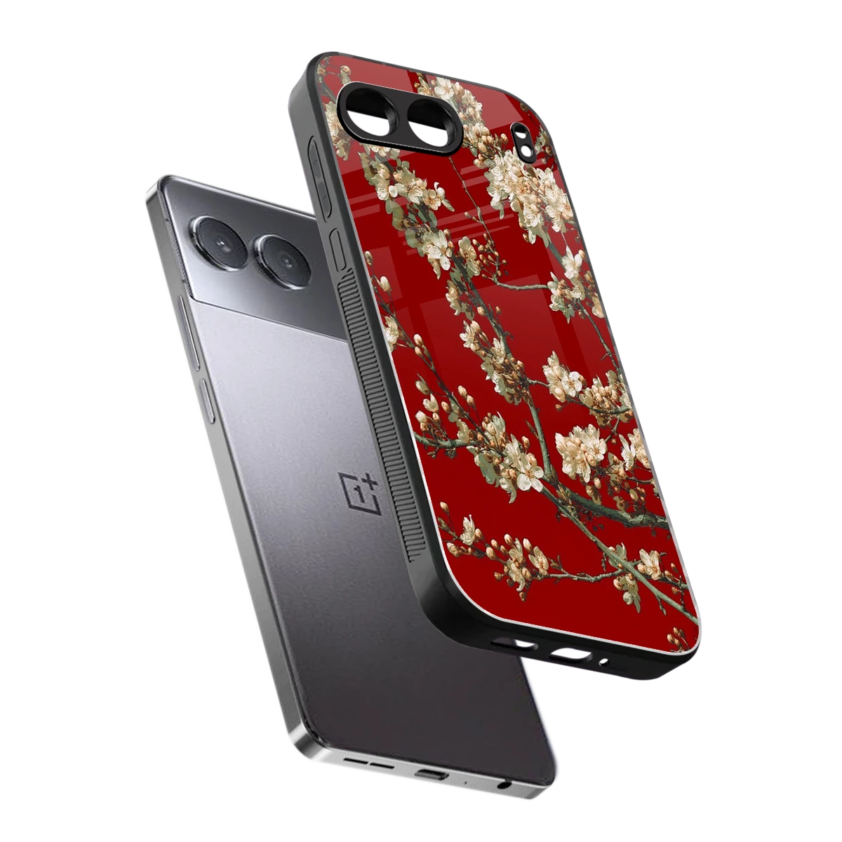 Scarlet Petals sleek oneplus nord 4 cover with tempered glass back and TPU edges