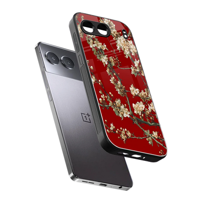 Scarlet Petals sleek oneplus nord 4 cover with tempered glass back and TPU edges