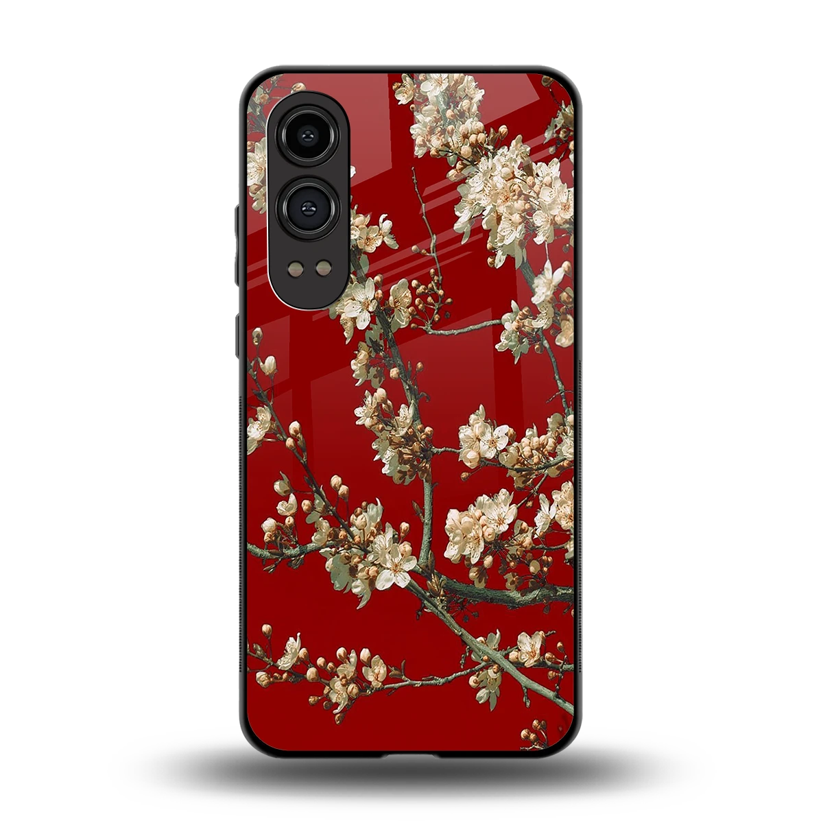 Scarlet Petals back phone cover | glass case for oneplus nord ce 4 lite