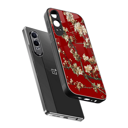 Scarlet Petals sleek oneplus nord ce 4 lite cover with tempered glass back and TPU edges
