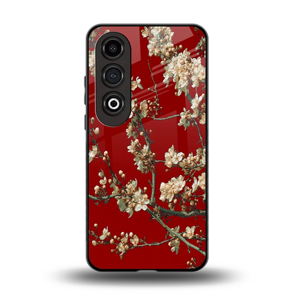 Scarlet Petals back phone cover | glass case for oneplus nord ce 4
