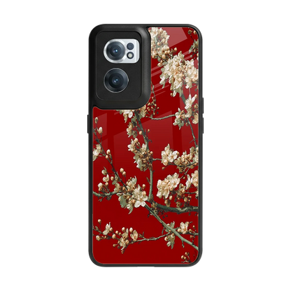 Scarlet Petals back phone cover | glass case for oneplus nord ce 2