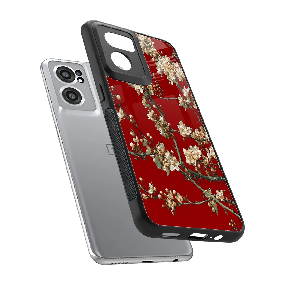 Scarlet Petals sleek oneplus nord ce 2 cover with tempered glass back and TPU edges