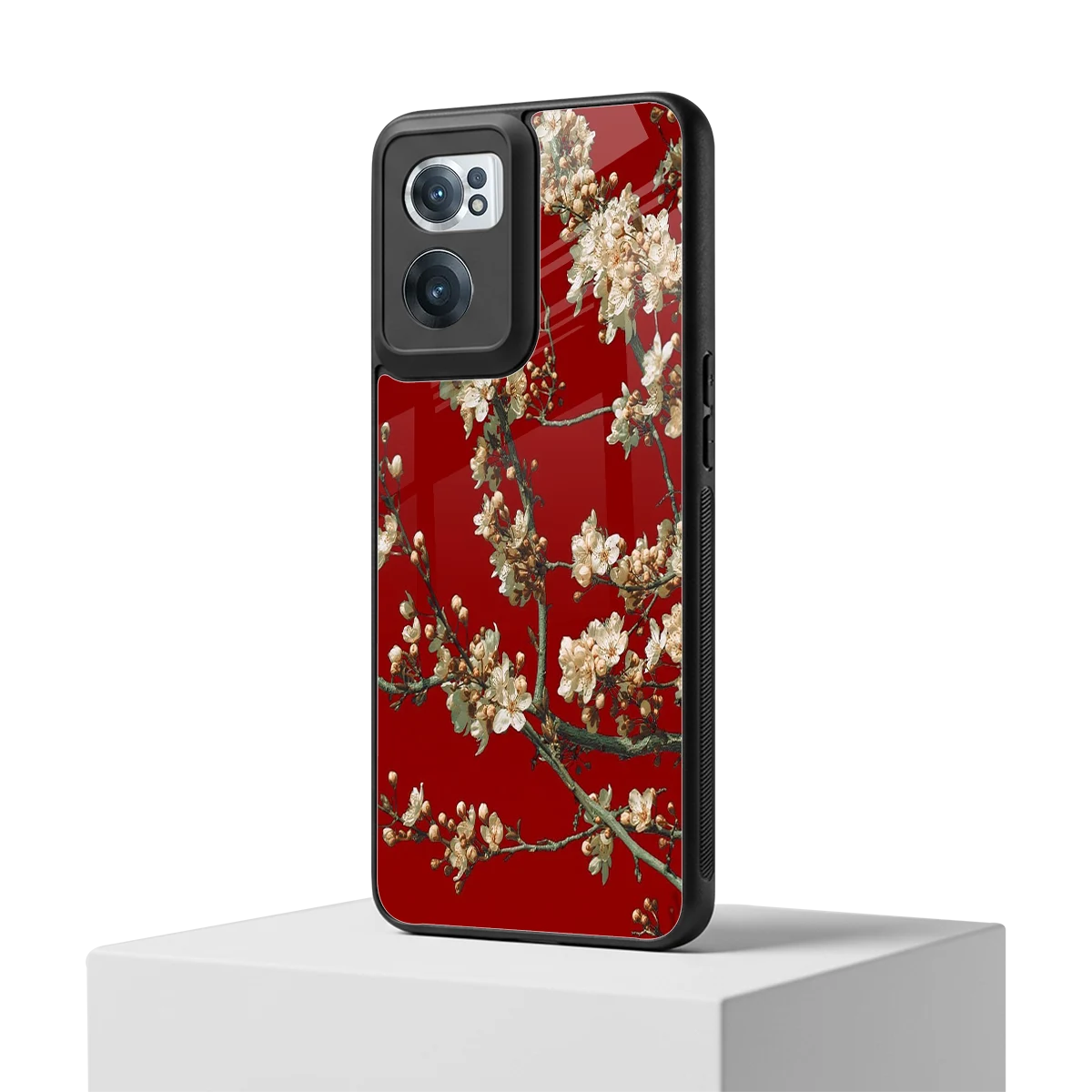 Scarlet Petals oneplus nord ce 2 mobile cover | shockproof glass phone case