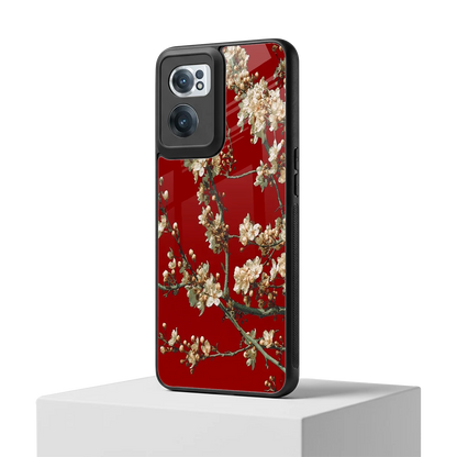 Scarlet Petals oneplus nord ce 2 mobile cover | shockproof glass phone case