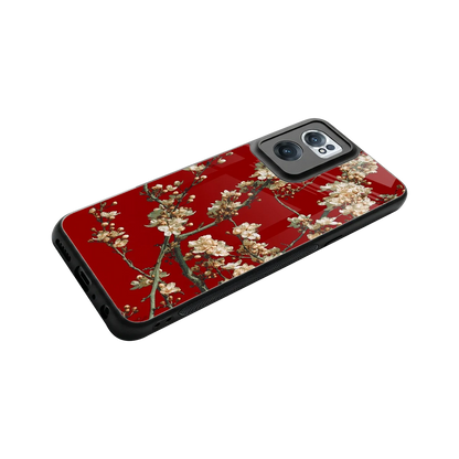Scarlet Petals stylish phone case for oneplus nord ce 2 | glossy glass and slim fit