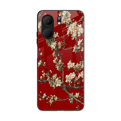 Scarlet Petals back phone cover | glass case for oppo a5x 5g