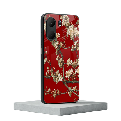 Scarlet Petals oppo a5x 5g mobile cover | shockproof glass phone case