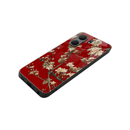 Scarlet Petals stylish phone case for oppo a5x 5g | glossy glass and slim fit