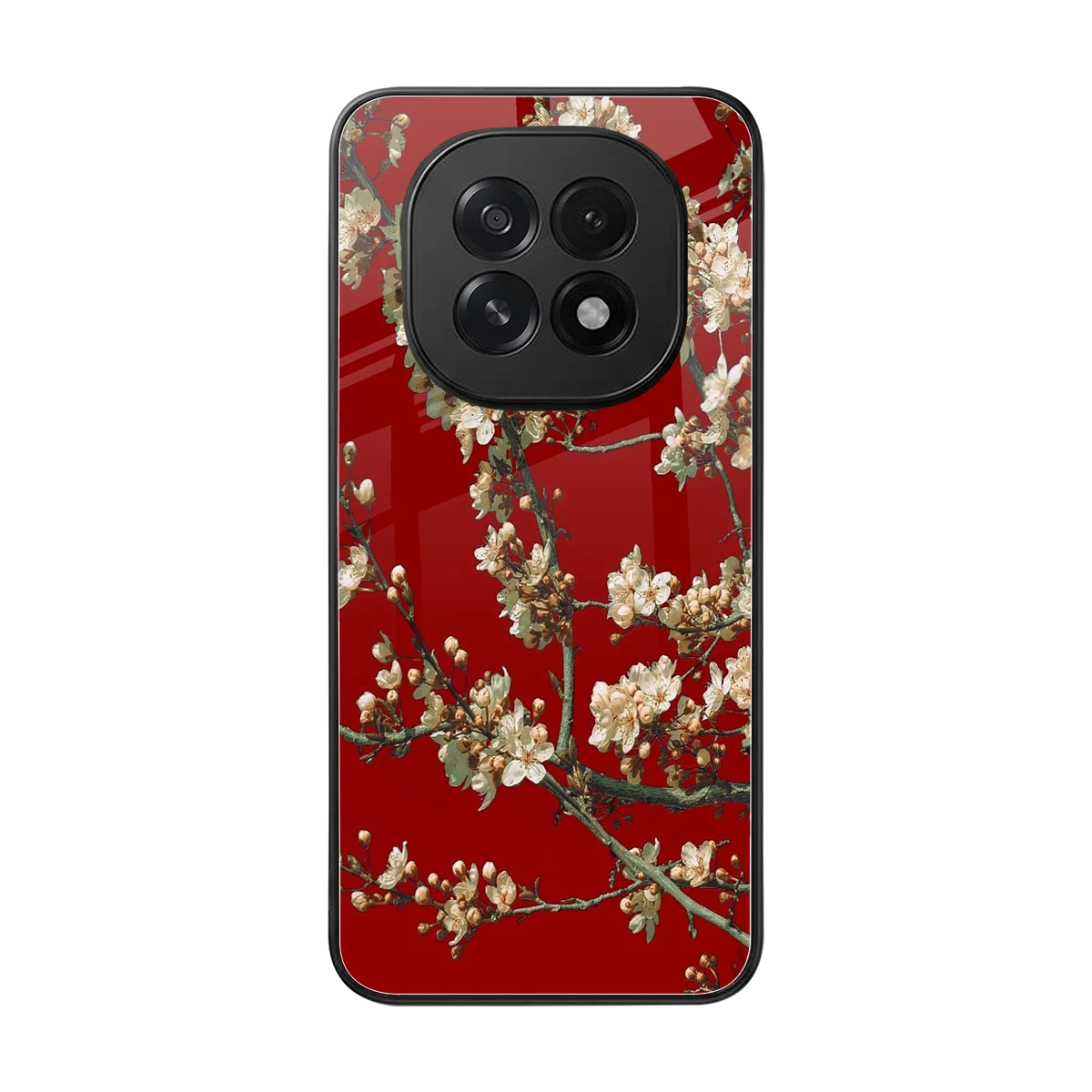 Scarlet Petals back phone cover | glass case for oppo f29 5g