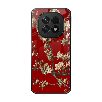 Scarlet Petals back phone cover | glass case for oppo f29 5g