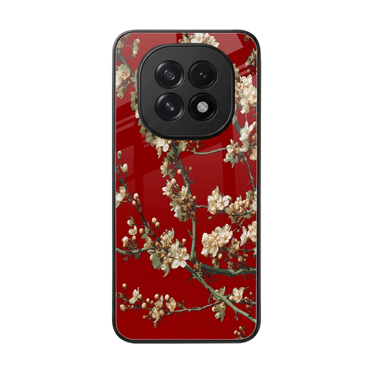 Scarlet Petals back phone cover | glass case for oppo f29 5g