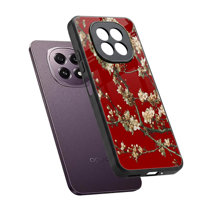 Scarlet Petals sleek oppo f29 5g cover with tempered glass back and TPU edges