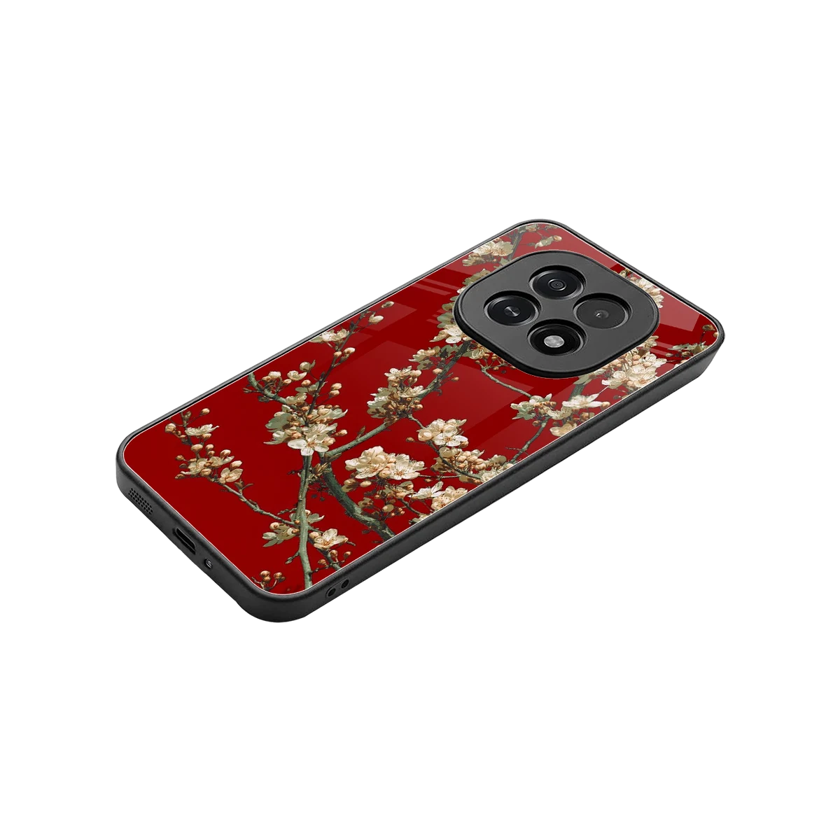Scarlet Petals stylish phone case for oppo f29 5g | glossy glass and slim fit