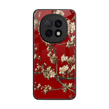 Scarlet Petals back phone cover | glass case for oppo f29 pro 5g