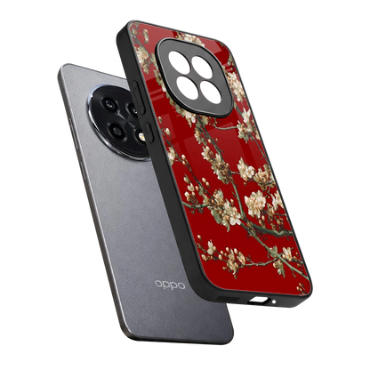 Scarlet Petals sleek oppo f29 pro 5g cover with tempered glass back and TPU edges
