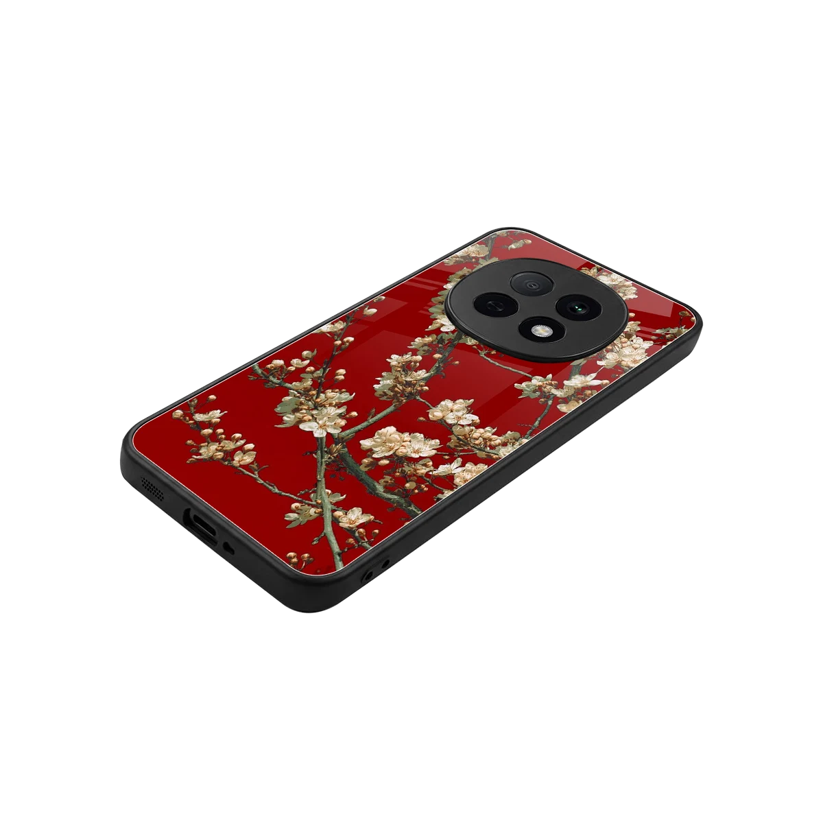 Scarlet Petals stylish phone case for oppo f29 pro 5g | glossy glass and slim fit