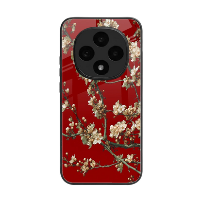 Scarlet Petals back phone cover | glass case for oppo f31 pro 5g