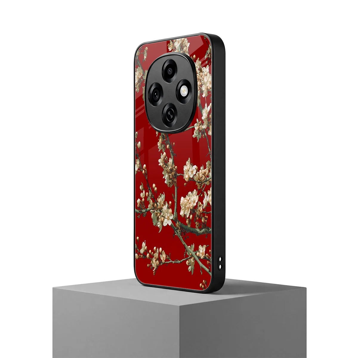 Scarlet Petals oppo f31 pro 5g mobile cover | shockproof glass phone case