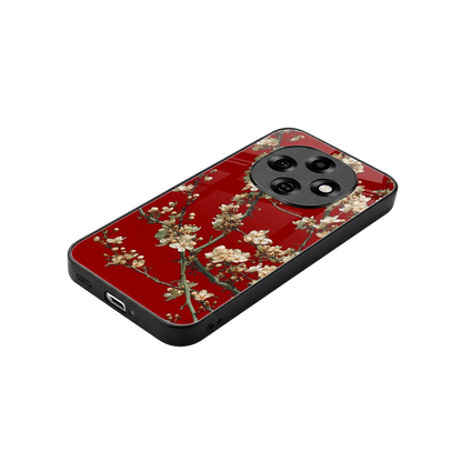 Scarlet Petals stylish phone case for oppo f31 pro 5g | glossy glass and slim fit