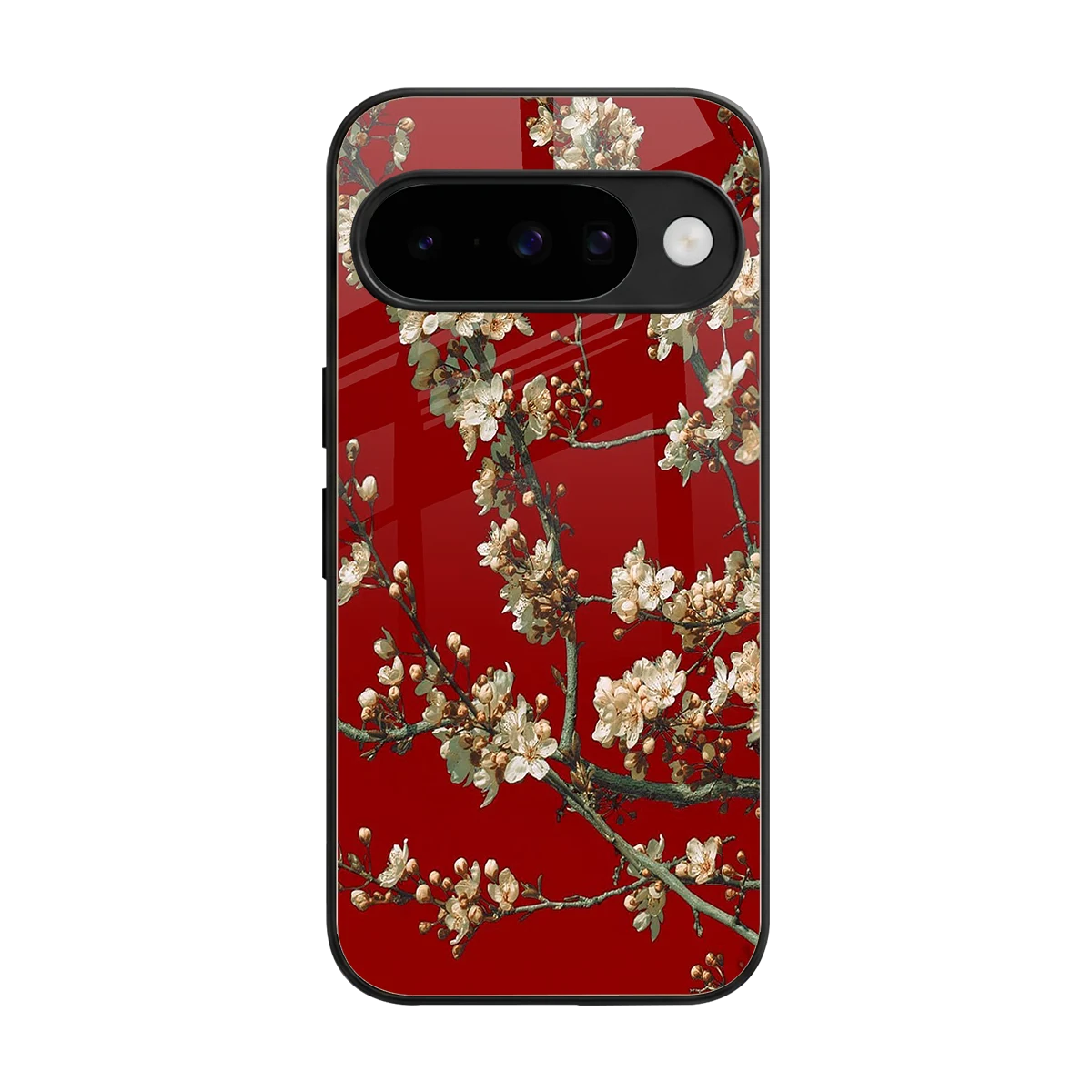 Scarlet Petals back phone cover | glass case for google pixel 10