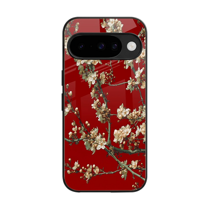 Scarlet Petals back phone cover | glass case for google pixel 10