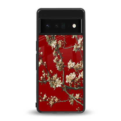 Scarlet Petals back phone cover | glass case for google pixel 6 pro
