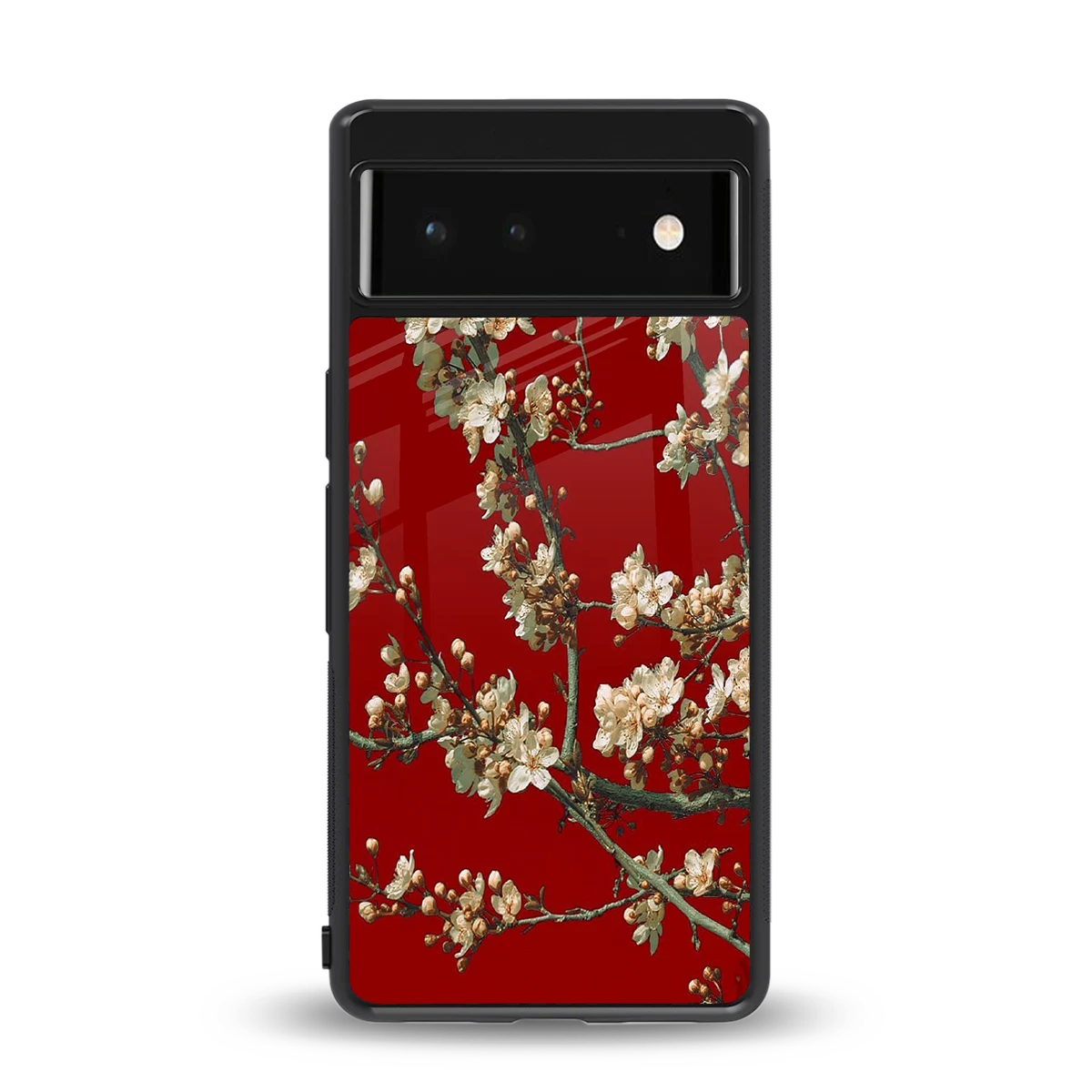 Scarlet Petals back phone cover | glass case for google pixel 6