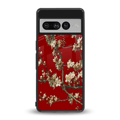 Scarlet Petals back phone cover | glass case for google pixel 7 pro