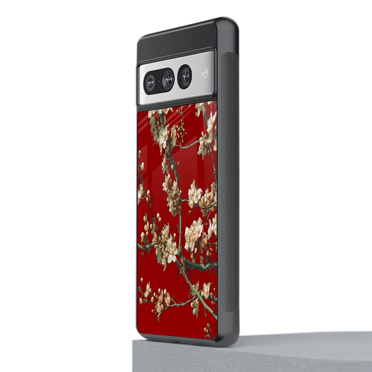 Scarlet Petals stylish phone case for google pixel 7 pro | glossy glass and slim fit