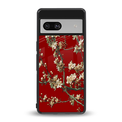 Scarlet Petals back phone cover | glass case for google pixel 7a
