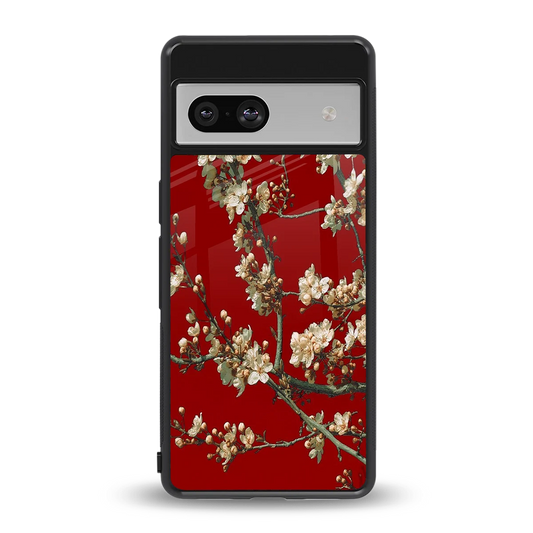 Scarlet Petals back phone cover | glass case for google pixel 7a