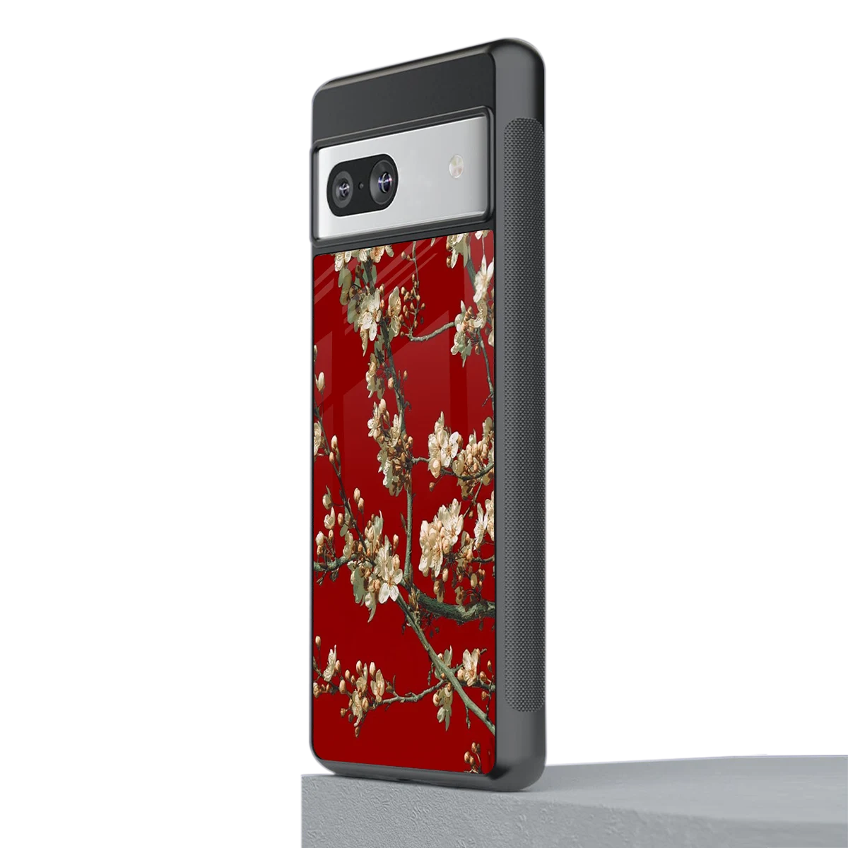 Scarlet Petals stylish phone case for google pixel 7 | glossy glass and slim fit