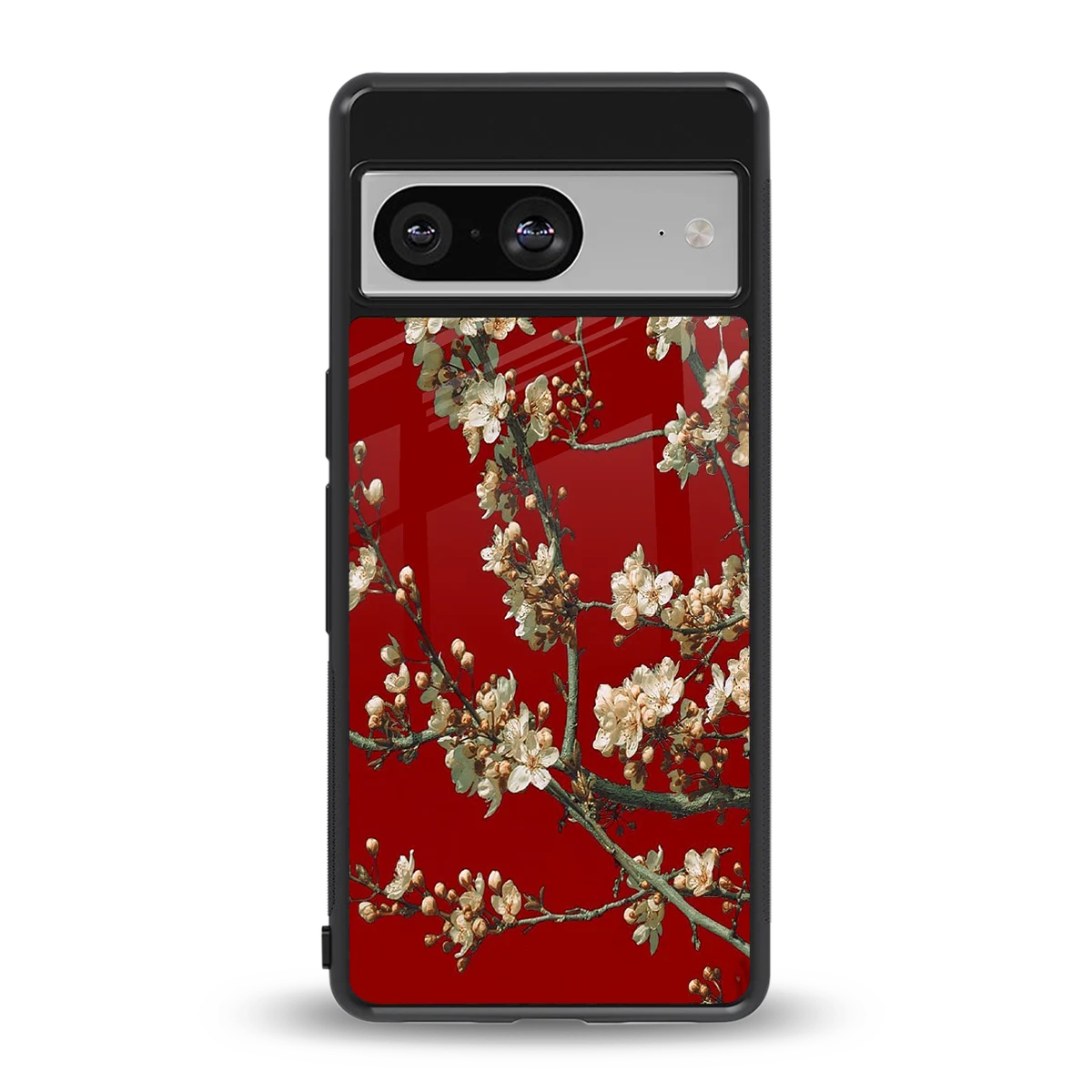 Scarlet Petals back phone cover | glass case for google pixel 8