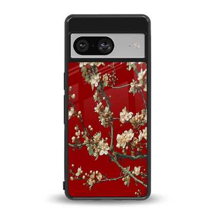 Scarlet Petals back phone cover | glass case for google pixel 8
