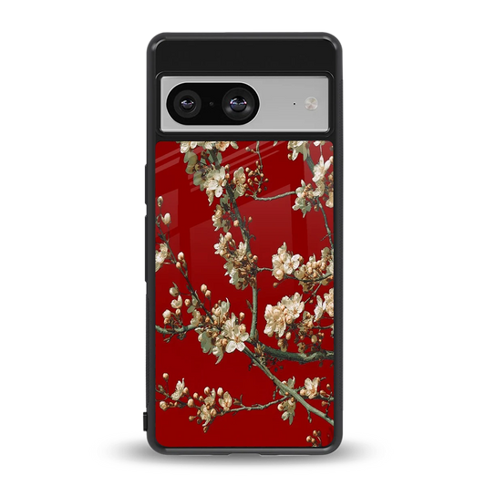 Scarlet Petals back phone cover | glass case for google pixel 8