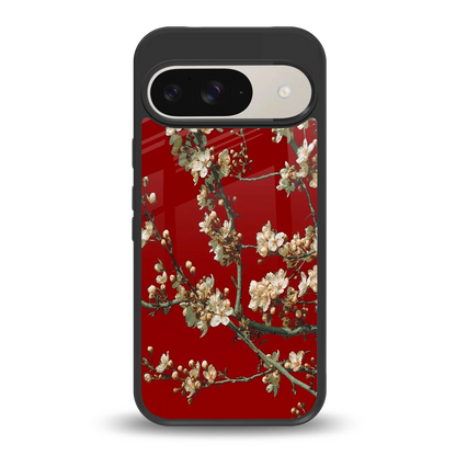 Scarlet Petals back phone cover | glass case for google pixel 9